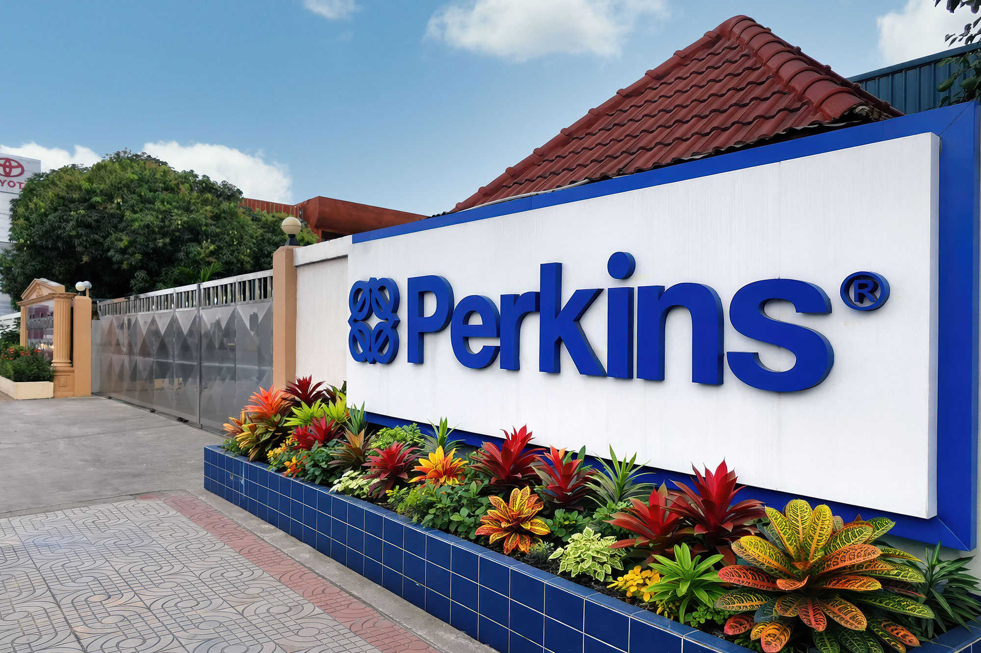 DBG Gate with Perkins Sign