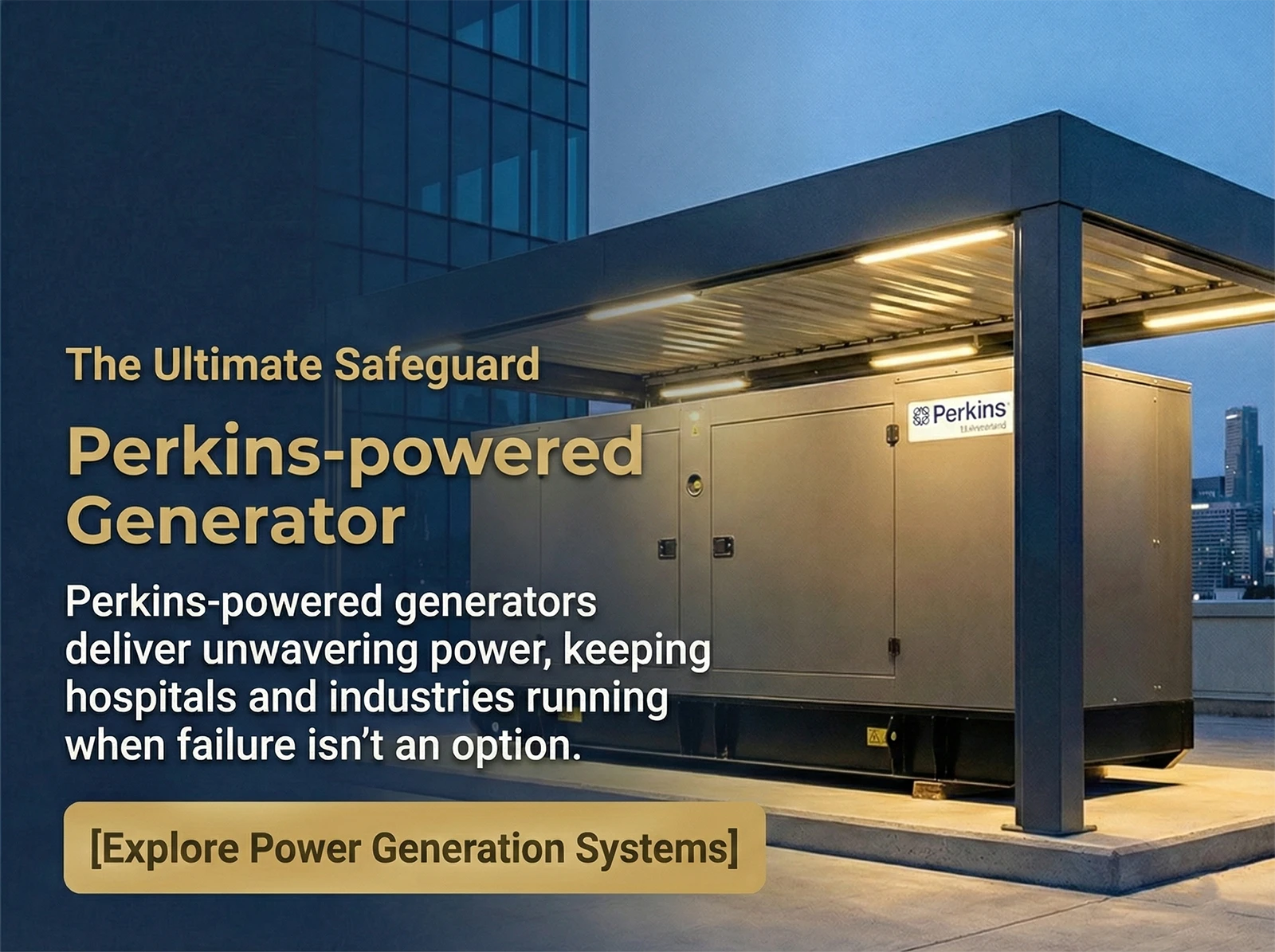 Perkins powered Generator